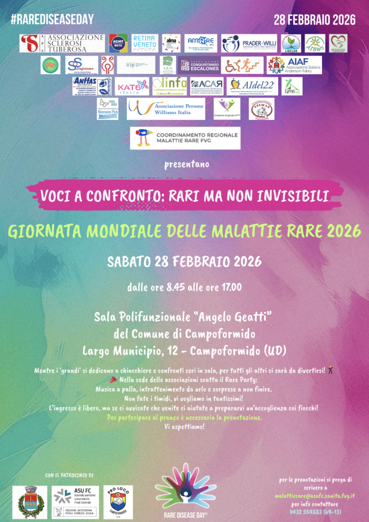 UDINE - GIORNATA MONDIALE DELLE MALATTIE RARE 2026